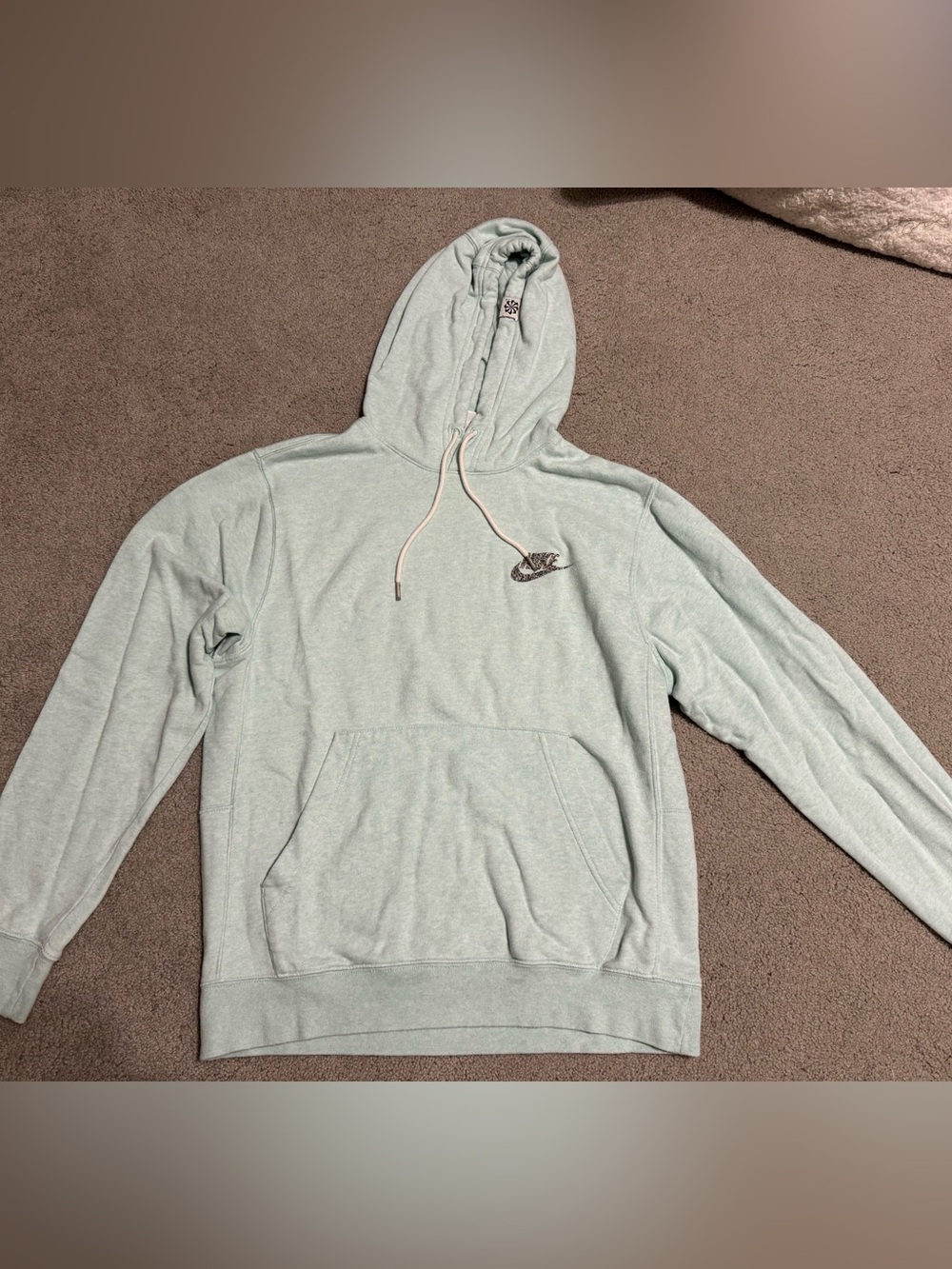 Nike Light Mint Green Pullover Hoodie - Men's Small